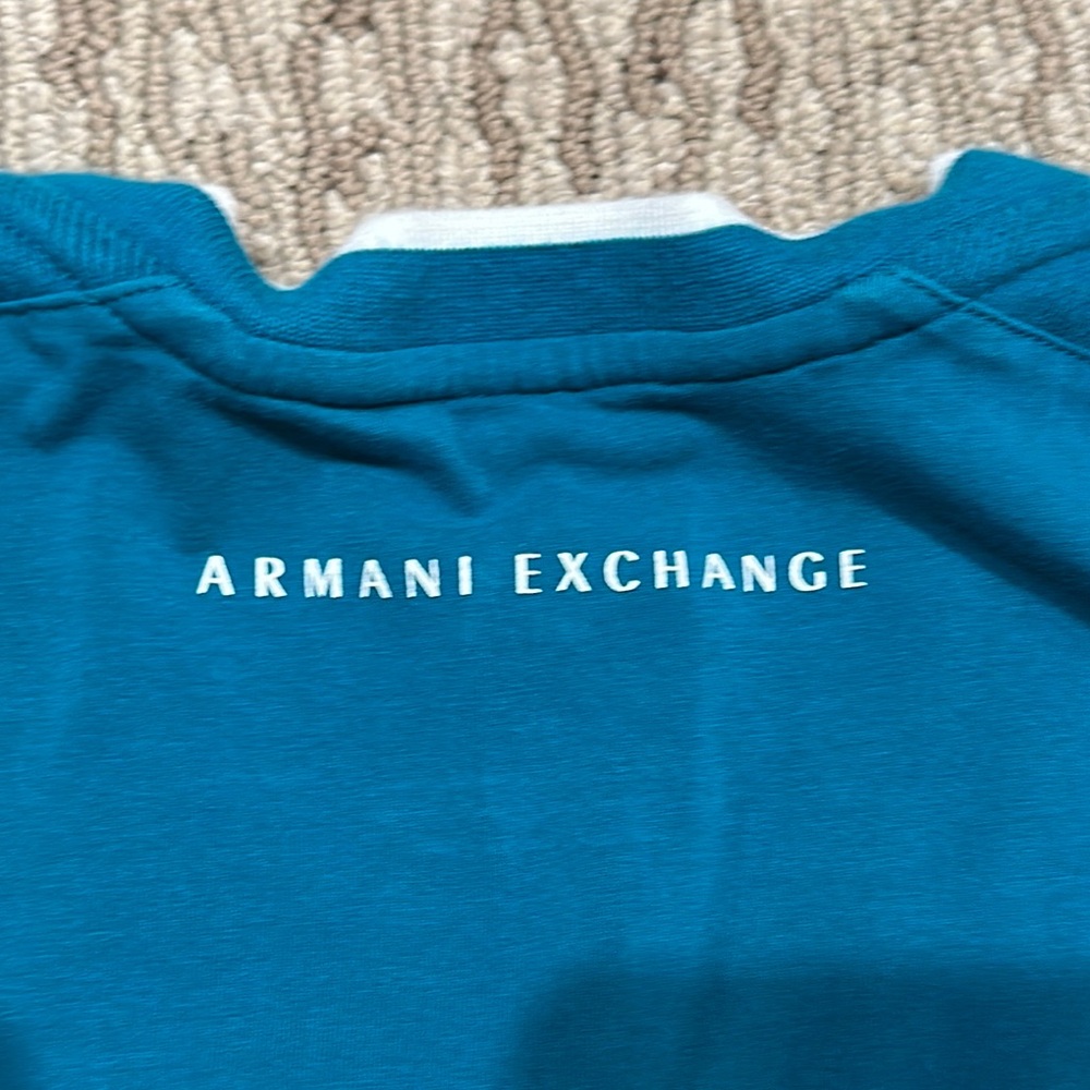 Armani Exchange Blue Short Sleeve Tee - Picture 5 of 5